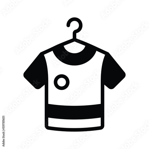 Modern glyph style icon of shirt on hanger