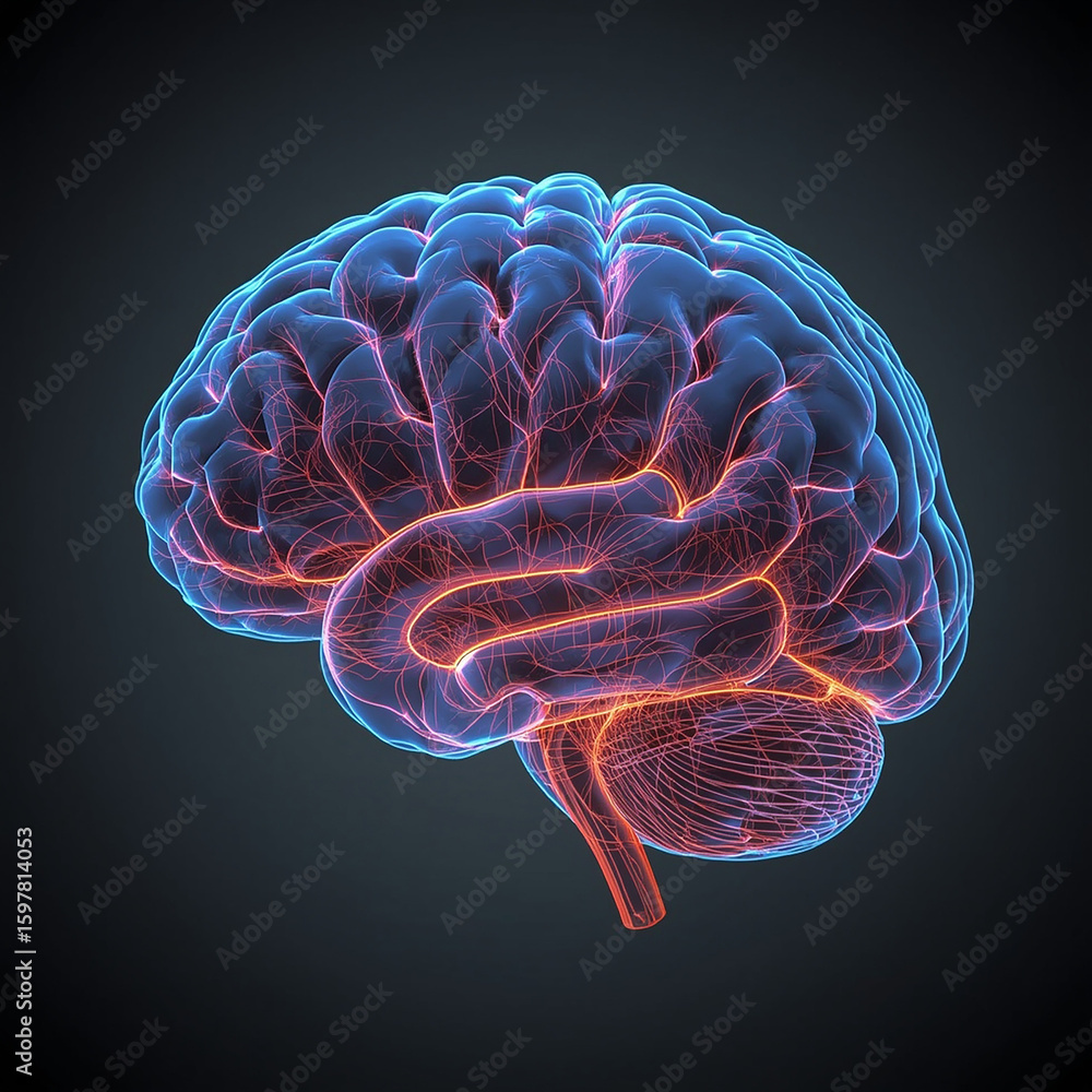 Fototapeta premium 3d rendered illustration of human brain