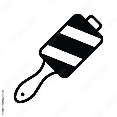 Handy glyph icon of sticky lint roller