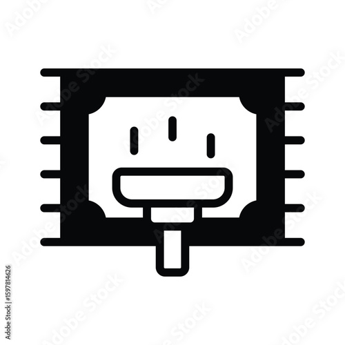 Premium glyph icon of carpet deep cleaner