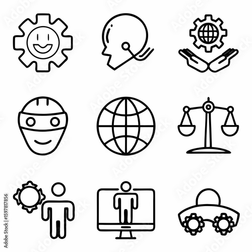 Biohacking & Human Optimization: Icons for nootropics, wearable tech (health monitoring), sleep tracking, personalized nutrition, genetic testing, cryotherapy, meditation, intermittent fasting, 