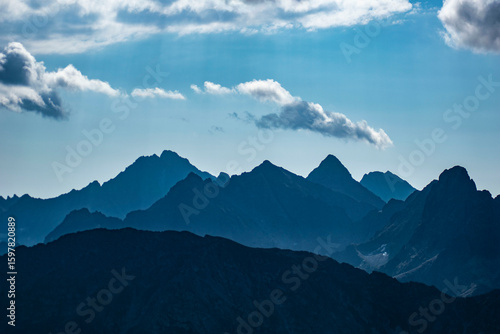 Fototapeta Naklejka Na Ścianę i Meble -  mountain peaks of the Polish Tatra Mountains