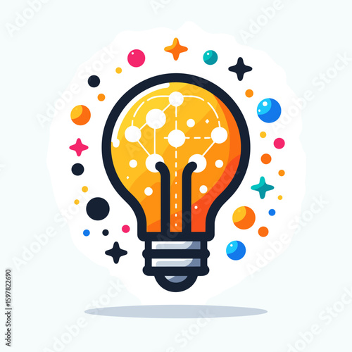 Conceptual logo for e-learning and innovation hubs