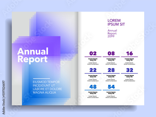 기하학적이고 모던한 목차와 도비라 디자인, 브로셔, 연차보고서, 리플렛, 전단지 - Modern brochure design for brochures, annual reports, flyers, and business presentations