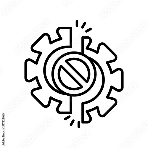 Disruption Linear Style Icon