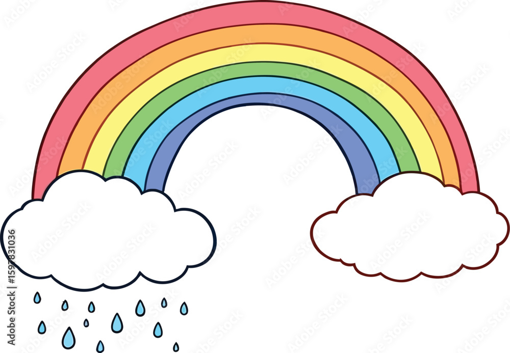 Bright Rainbow and Rain Clouds
Bright Rainbow and Rain Clouds