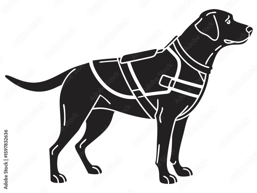 Fototapeta premium dog black silhouette