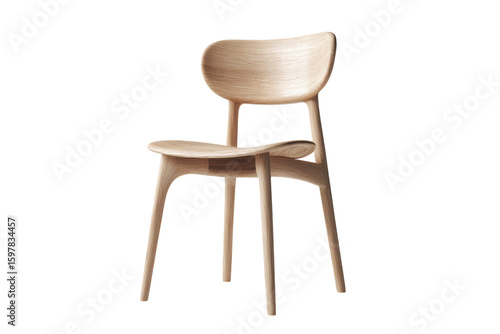 Wallpaper Mural Elegant Wooden Chair Design Light Oak Finish Scandinavian Furniture Minimalist Interior Black Torontodigital.ca