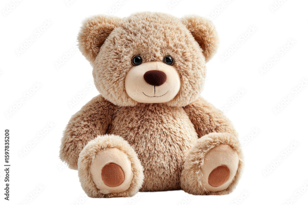 Fototapeta premium Cute plush teddy bear toy for kids comforting soft and cuddly adorable stuffed animal present for