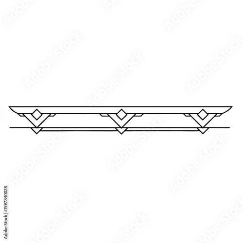 Geometric main page divider in black outline