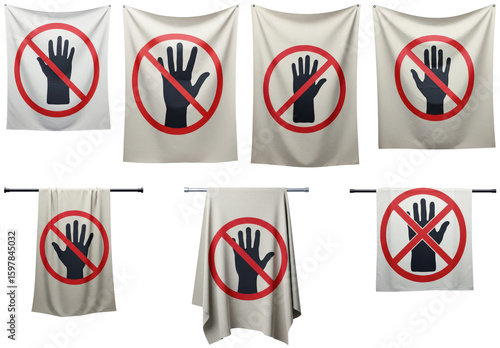 Free Download No entry hand symbol graphic design on transparent background   - GFXLoad