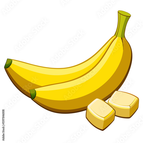 hello August horizontal banner with cartoon sun and funky banana character isolated on summer grey background. Vector 3d horizontal hello august scene, poster, flyer, banner and