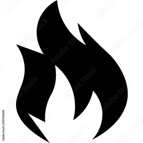 Fire icon vector Fire flame symbol Flame icon Flame glyph icon. Solid icon that can be applied anywhere, simple, pixel perfect and modern style