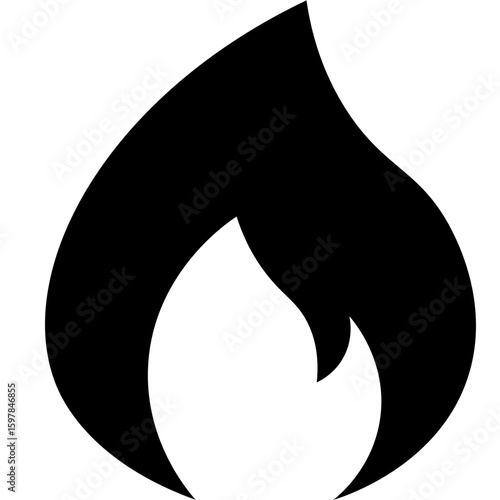 Fire icon vector Fire flame symbol Flame icon Flame glyph icon. Solid icon that can be applied anywhere, simple, pixel perfect and modern style