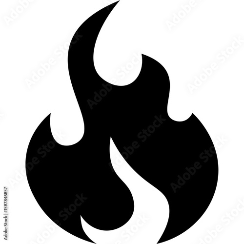 Fire icon vector Fire flame symbol Flame icon Flame glyph icon. Solid icon that can be applied anywhere, simple, pixel perfect and modern style
