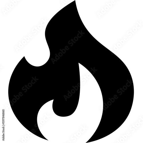 Fire icon vector Fire flame symbol Flame icon Flame glyph icon. Solid icon that can be applied anywhere, simple, pixel perfect and modern style