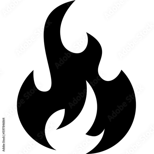 Fire icon vector Fire flame symbol Flame icon Flame glyph icon. Solid icon that can be applied anywhere, simple, pixel perfect and modern style