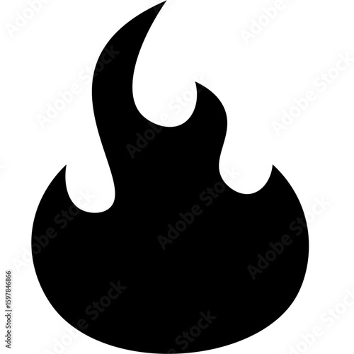 Fire icon vector Fire flame symbol Flame icon Flame glyph icon. Solid icon that can be applied anywhere, simple, pixel perfect and modern style