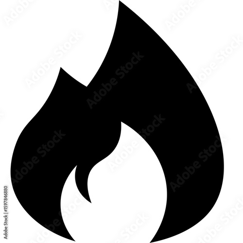 Fire icon vector Fire flame symbol Flame icon Flame glyph icon. Solid icon that can be applied anywhere, simple, pixel perfect and modern style