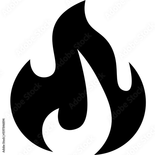Fire icon vector Fire flame symbol Flame icon Flame glyph icon. Solid icon that can be applied anywhere, simple, pixel perfect and modern style
