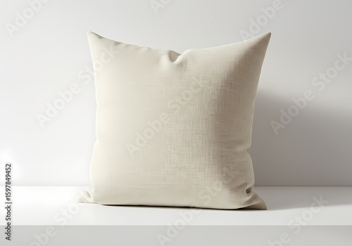 Cream Textured Pillow: Minimalist Home Decor