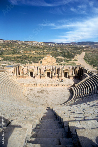The northern Roman runway in the ancient city of Jerash in northern Jordan