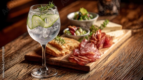 Gin and tonic charcuterie board