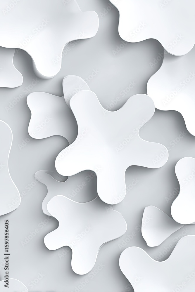 Obraz premium Abstract White Geometric Pattern Background