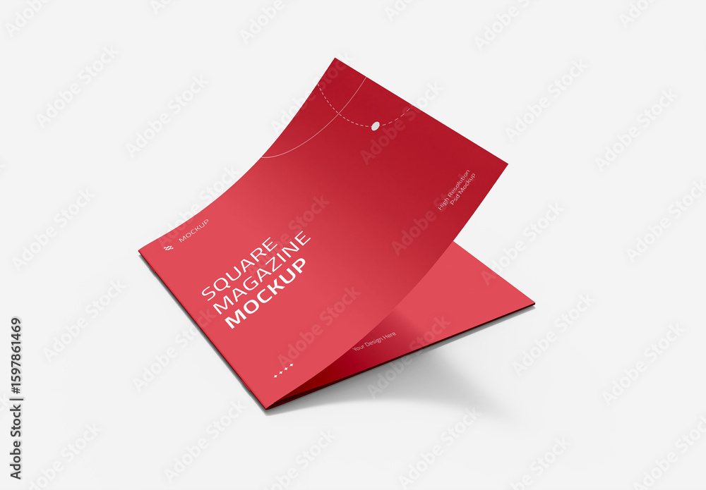 Square Magazine Mockup Stock Template | Adobe Stock