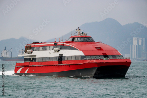 Canvas Print Speedboat is a passenger boat between Hong Kong and Macau