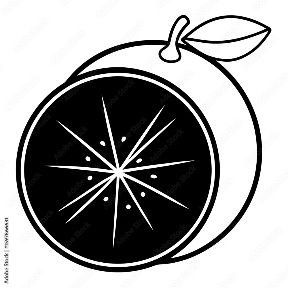 Fototapeta premium Lime fruit vector illustration perfect for posters, icon, t-shirts, cards, wall art prints and ai design.
