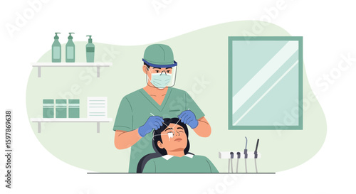 Dental Checkup By Competent Doctor In Modern Clinic For Patient Healthcare
