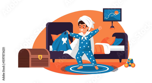 Child's Imagination At Bedtime A Joyful Game Of Make Believe And Dreams