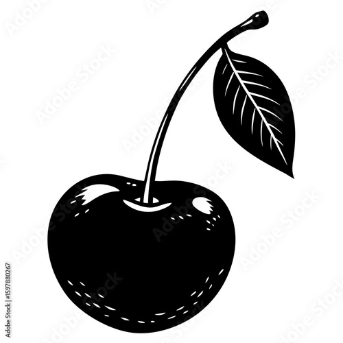 Cherry  fruit vector illustration perfect for posters, icon, t-shirts, cards, wall art prints and ai design.