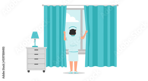Opening The Curtains For A Fresh Start In A Minimalist Hospital Room