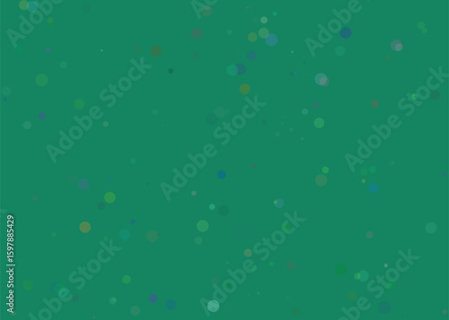 Abstract green background with subtle bokeh effect and light particles