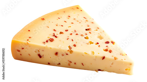 Pepper Jack Cheese Slice with Chili Flakes - Gourmet Food Photography