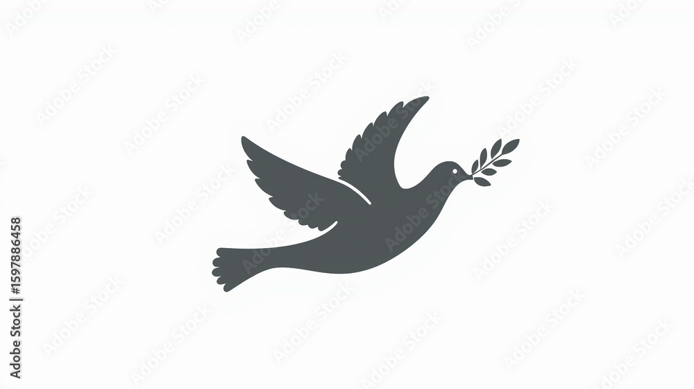 Fototapeta premium vector illustration of a flying bird