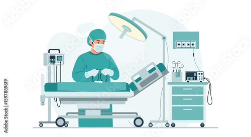 Preparing For Surgery Modern Medical Clinic With An Operating Room