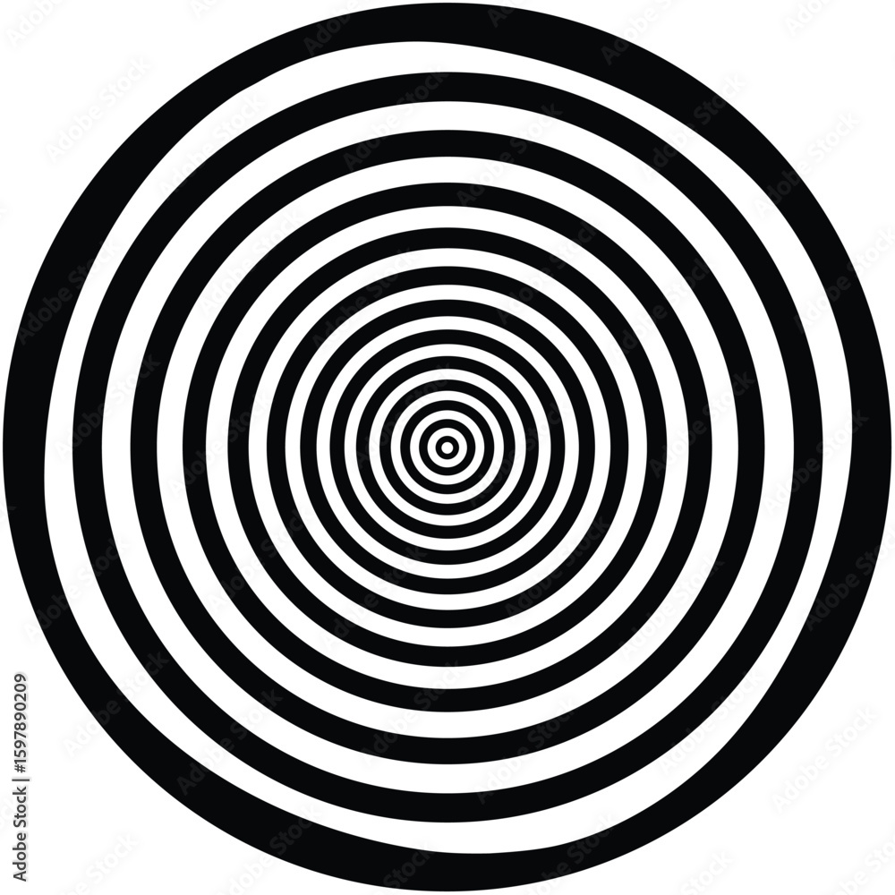 Fototapeta premium Hypnotic Optical Illusion of Concentric Pulsating Rings