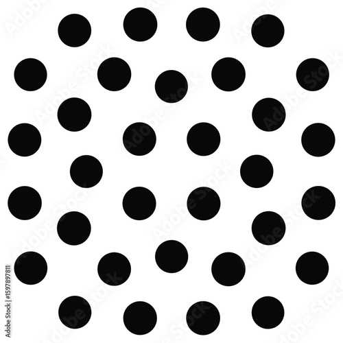 A Simple Elegant Pattern of Perfectly Spaced Polka Dots