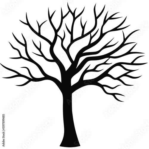 A Tree Drawn with a Single Unbroken Trembling Line
