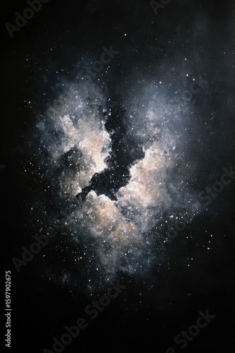 Abstract Painting Of A Nebula In Space