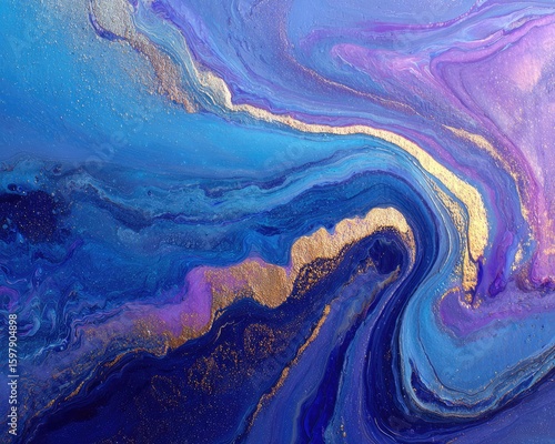 Abstract Colorful Marbling Design Background