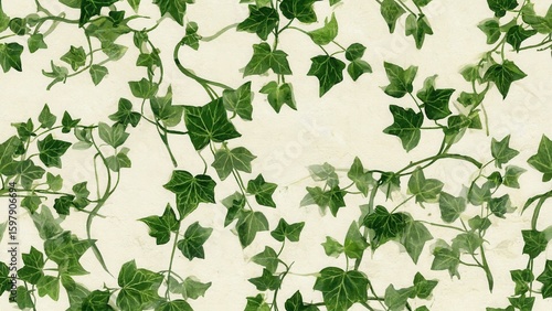 seamless watercolor pattern with Ivy