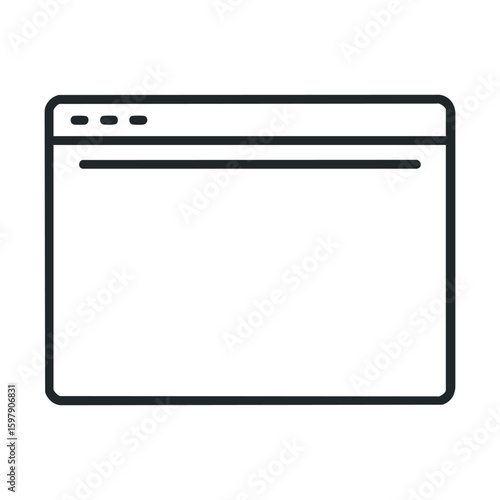 Minimalist web browser interface window with clean design elements