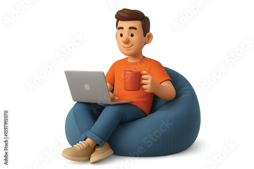man with laptop