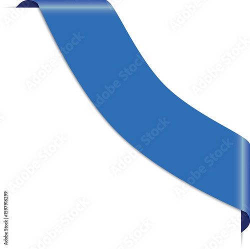 vector illustration of blue corner ribbon banner	