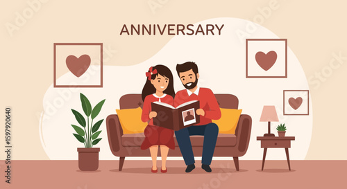Celebrating Enduring Love A Couple's Anniversary Moment Together in Their Living Room