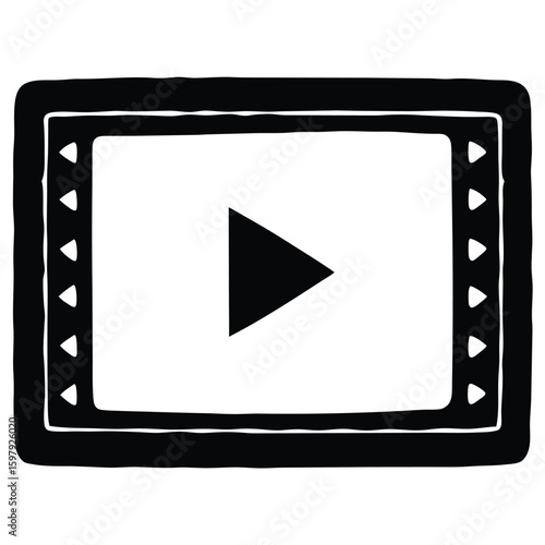 Abstract Video Player Icon Vector